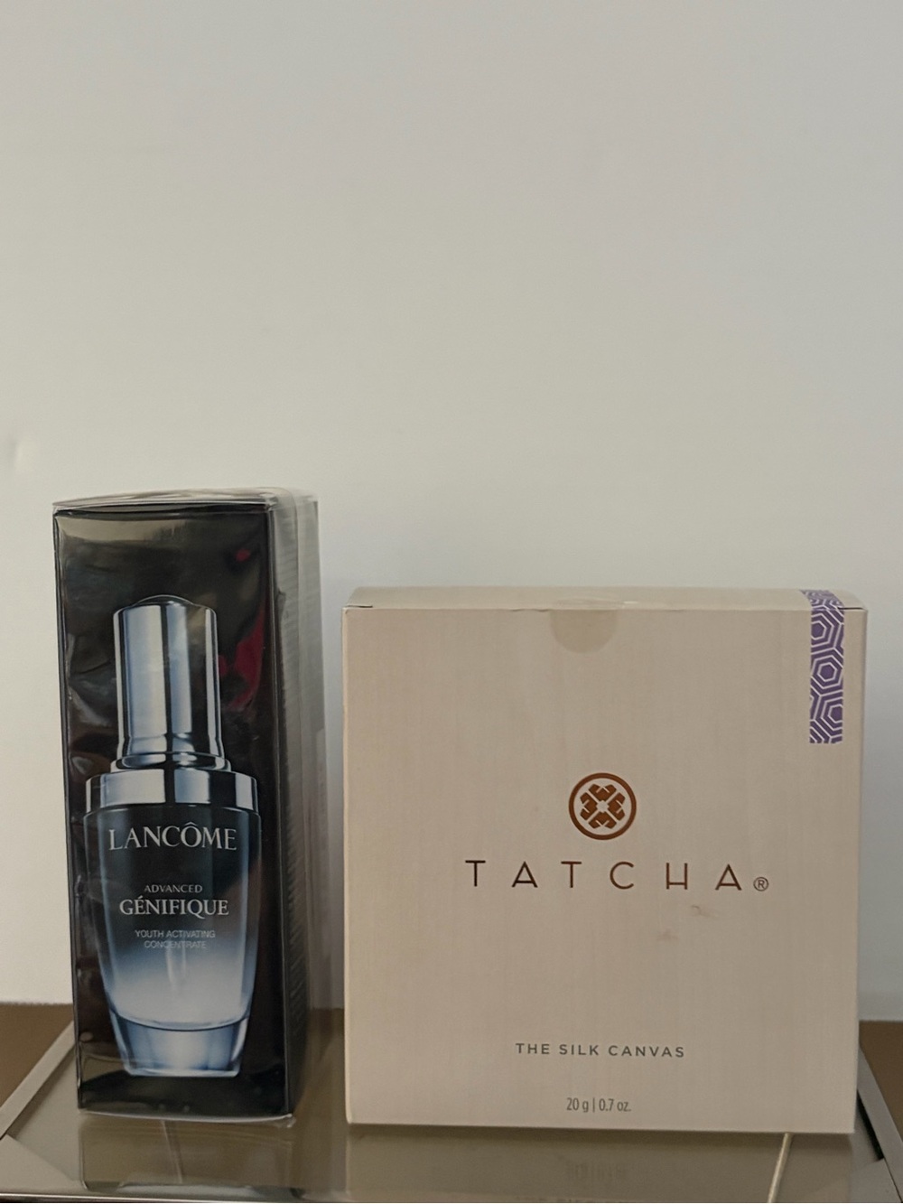 Lancôme Génifique Serum & Tatcha Silk Canvas Primer Bundle New